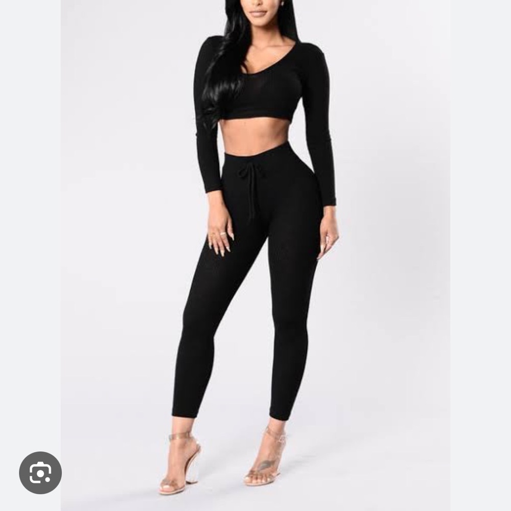 Fashion Nova Wanderlust Black Leggings